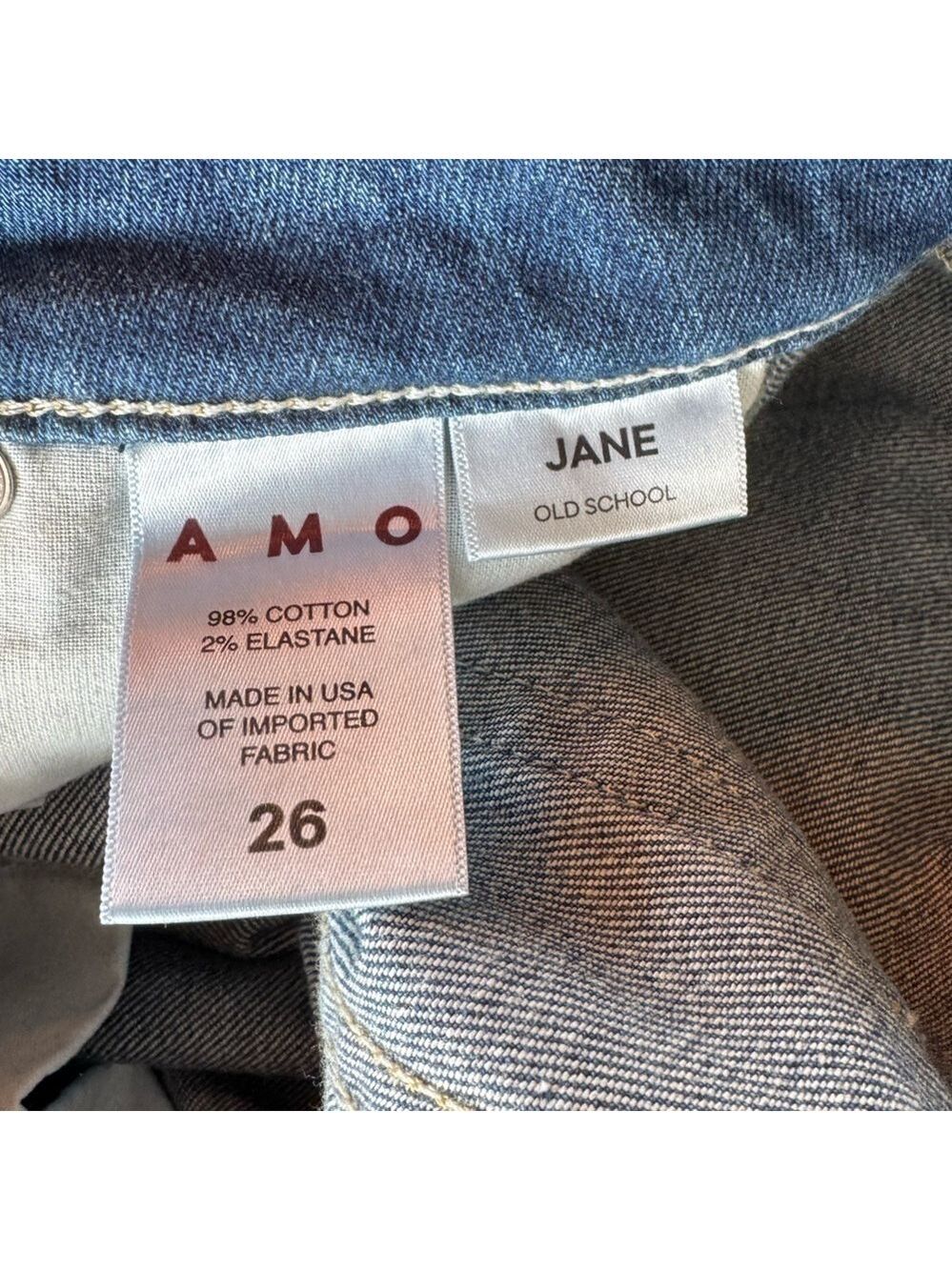 AMO Jane Old School Jeans Flare Wide Leg Y2K Medium Wash Size 26 NWOT - Picture 6 of 7